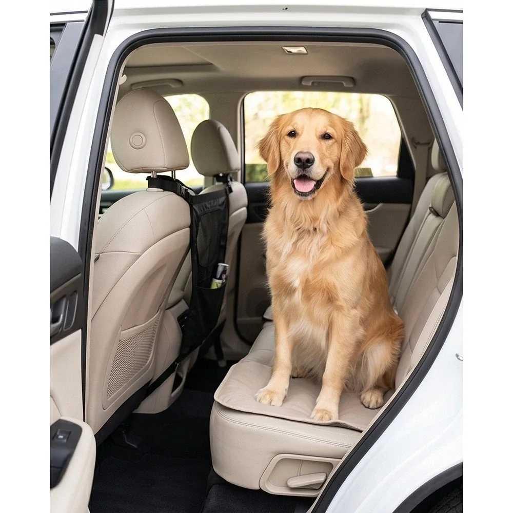 Turtle Wax Seatback‎ Mounted Barrier Mesh Window L Pocket Adj. Straps Black NIB